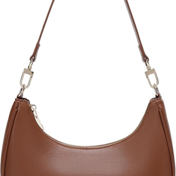 Elegant Vintage Shoulder Bag with Secure Zipper - Cute Hobo Purse for Daily Use - Picture 1 of 7